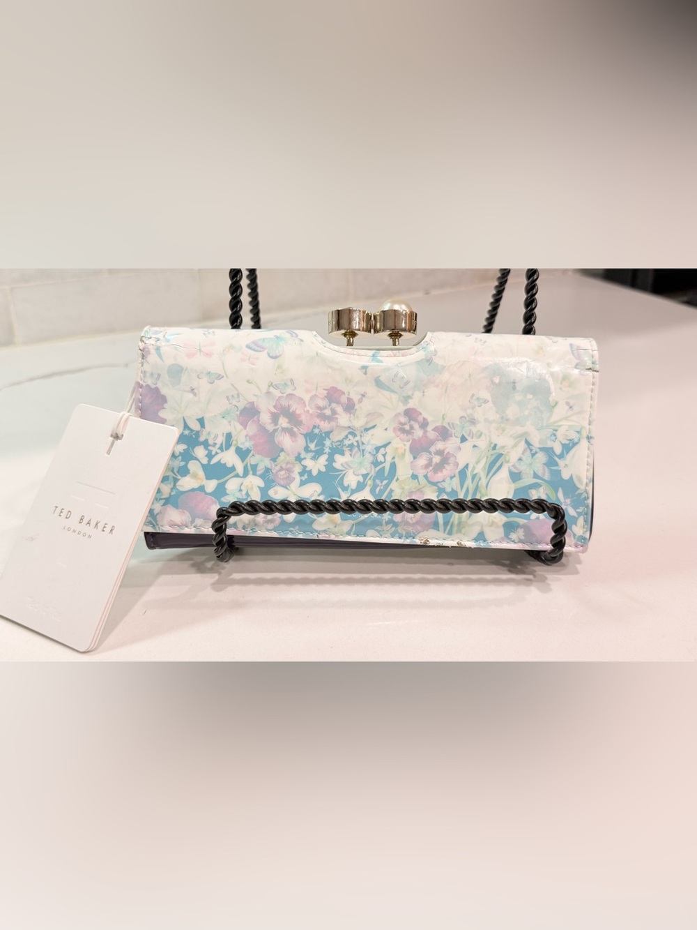 Ted Baker London: Crystal & Pearl Kisslock Clutch / Wallet. Cobbler’s Special